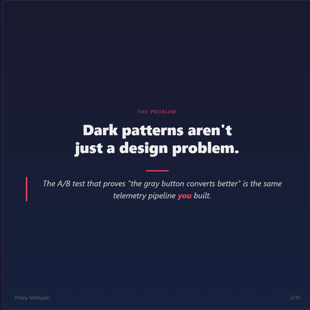 Dark patterns aren't just a design problem