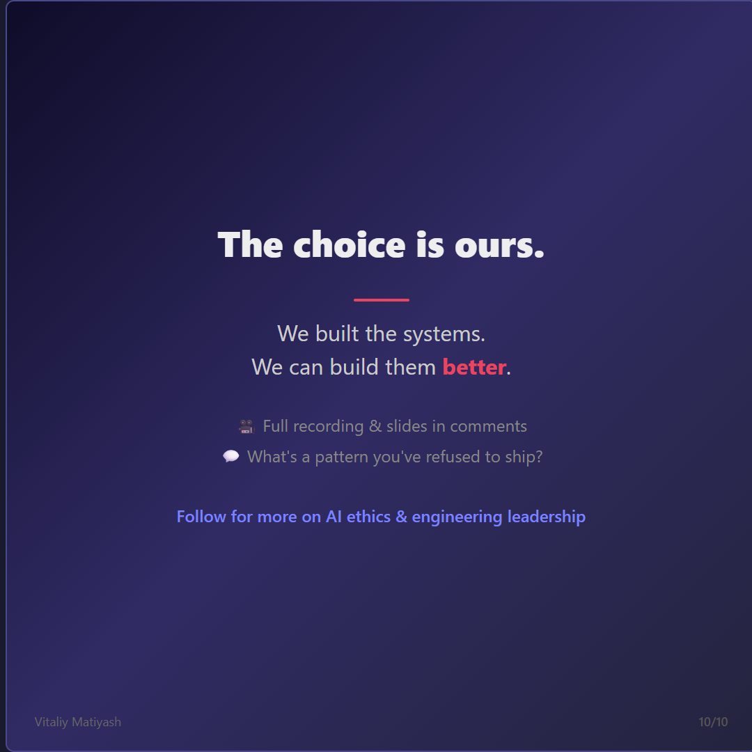 The choice is ours
