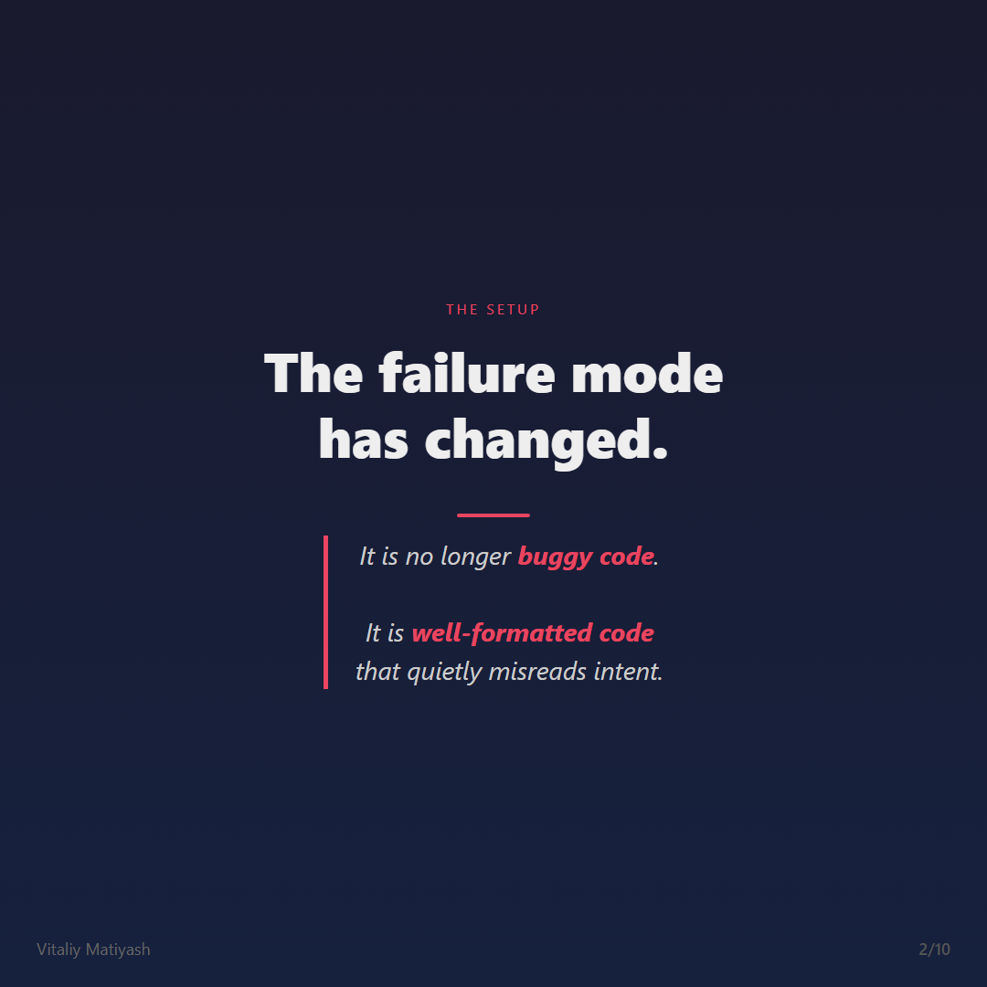 The failure mode has changed