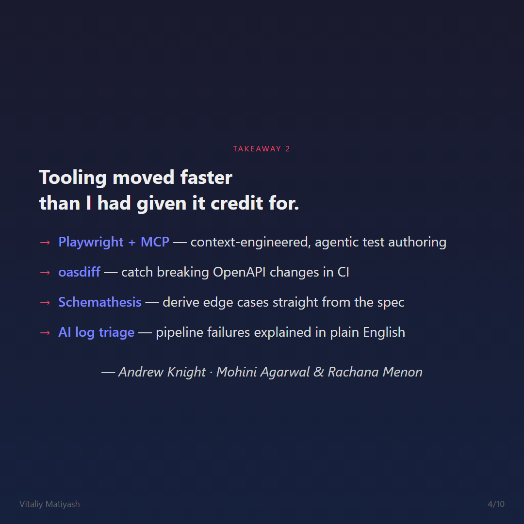 Takeaway 2 — Tooling moved faster