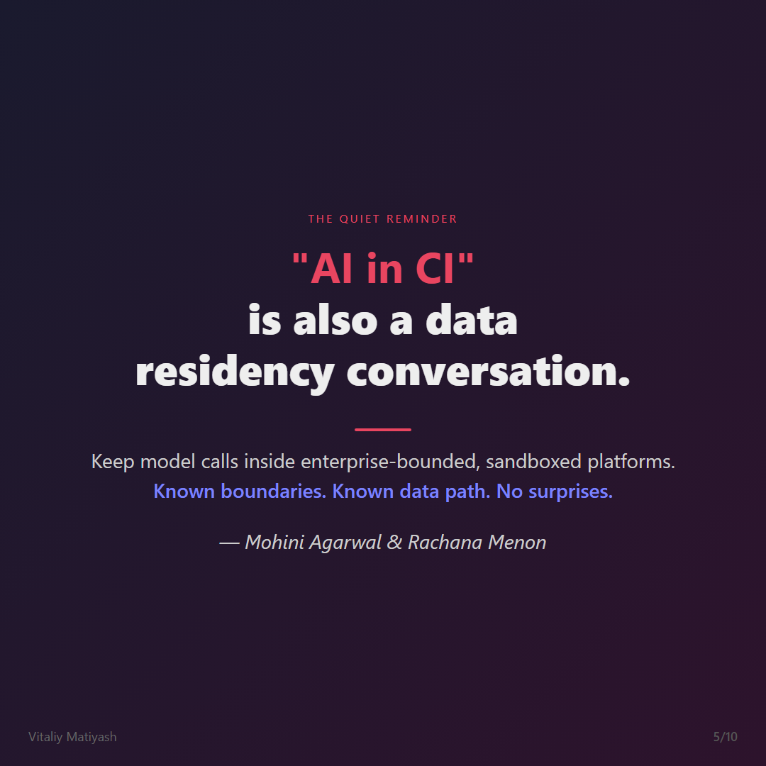 AI in CI is also a data residency conversation