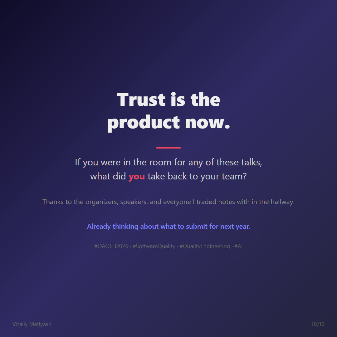 Trust is the product now
